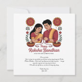 Fröhliche Raksha Bandhan-Flatcard (Rückseite)