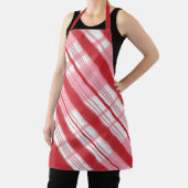 Fröhliche Red and Pink Holiday Candy Cane Kariert Schürze (InSitu)