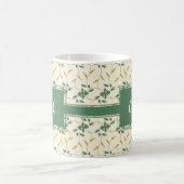 Fröhliche Regal Floral Ivory Monogram Kaffeetasse (Mittel)