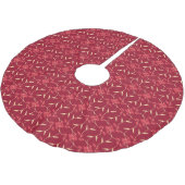 Fröhliche Regal Floral Red Polyester Weihnachtsbaumdecke (Schrägansicht)