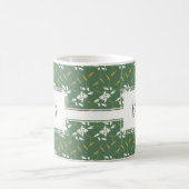 Fröhliche Regal Green Square Monogram Kaffeetasse (Mittel)
