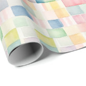 Fröhliche Regenbogenfarbenblöcke zum Feiern Geschenkpapier (Rolleneckpunkt)