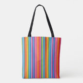 Fröhliche Regenbogenstreifen Tasche (Rückseite)