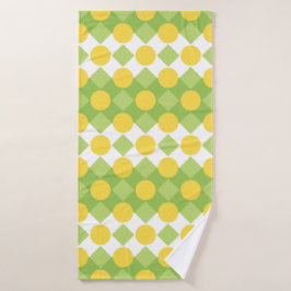 Fröhliche Reihen von Formen Muster Badehandtuch