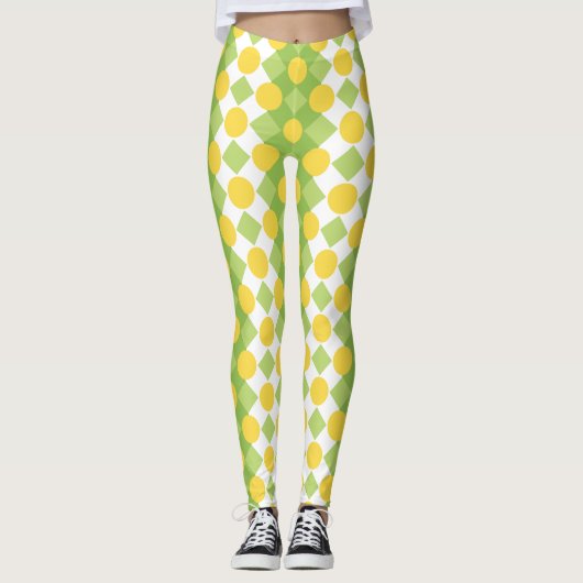Fröhliche Reihen von Formen Muster Leggings (Vorderseite)