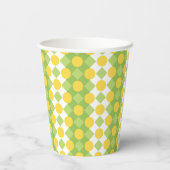 Fröhliche Reihen von Formen Muster Pappbecher (Rückseite)