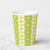 Fröhliche Reihen von Formen Muster Pappbecher (Links)