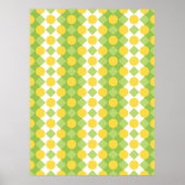 Fröhliche Reihen von Formen Muster Poster (Vorne)