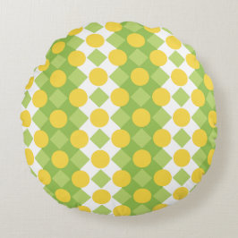 Fröhliche Reihen von Formen Muster Rundes Kissen