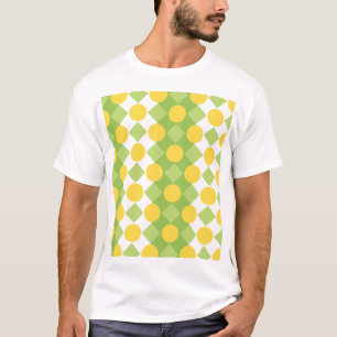 Fröhliche Reihen von Formen Muster T-Shirt