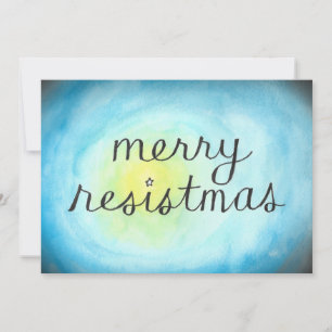 Fröhliche Resistmas flache Karte