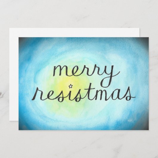 Fröhliche Resistmas flache Karte (Vorne/Hinten)