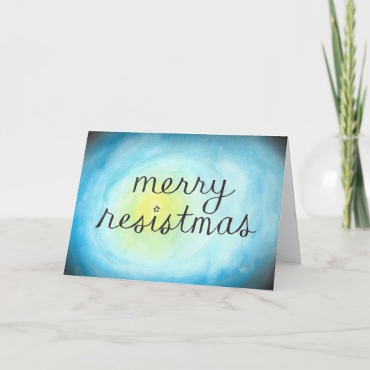 Fröhliche Resistmas gefaltete Karte (Vorderseite)