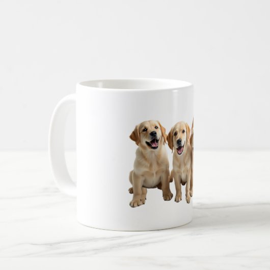 Fröhliche Retriever-Tasse Kaffeetasse (Vorderseite Links)