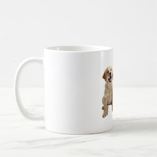 Fröhliche Retriever-Tasse Kaffeetasse (Links)