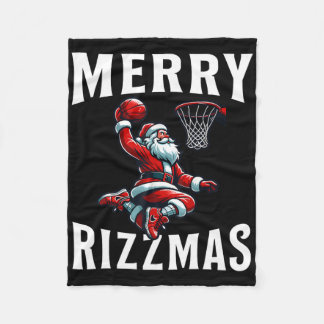 Fröhliche Rizzmas Lustige Weihnachten Santa Claus Fleecedecke