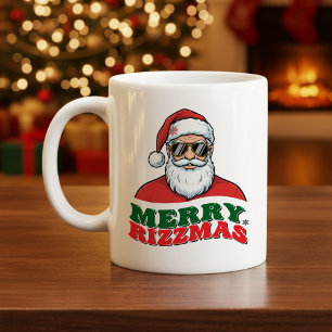 Fröhliche Rizzmas Retro Weihnachtsmann Lustiges We Kaffeetasse