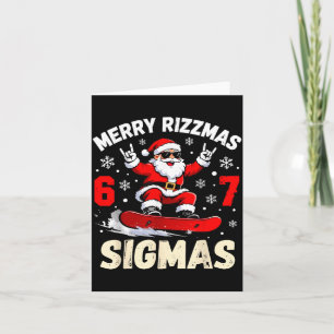 Fröhliche Rizzmas Sigmas Santa 67 Sechs Sieben  Karte