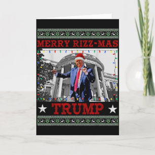 Fröhliche Rizzmas Trump Lustiger Humorvoller Trump Karte