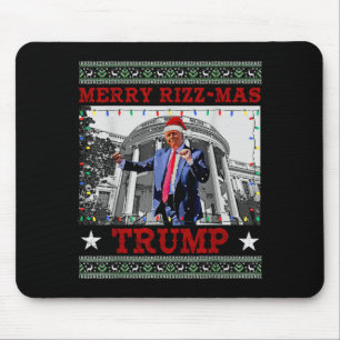 Fröhliche Rizzmas Trump Lustiger Humorvoller Trump Mousepad