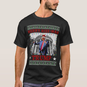 Fröhliche Rizzmas Trump Lustiger Humorvoller Trump T-Shirt
