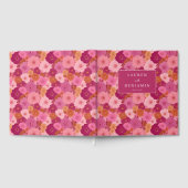 Fröhliche rosa Blumenfeier Gästebuch (Voll)