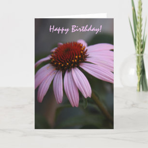 Fröhliche Rosa Blumenkarte zum Geburtstag Karte