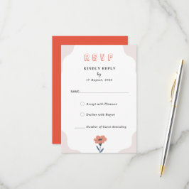 Fröhliche RSVP-Karten für Hochzeitsfeiern RSVP Karte