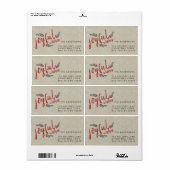 Fröhliche Rustikale Linen Red Hand Weihnachten (Vorne)