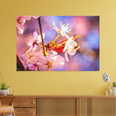 Fröhliche Sakura-Blume Leinwanddruck (Insitu (Wohnzimmer))