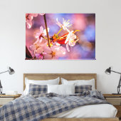 Fröhliche Sakura-Blume Leinwanddruck (Insitu (Schlafzimmer))