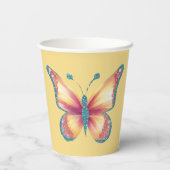 Fröhliche Schmetterling Pappbecher (Rückseite)
