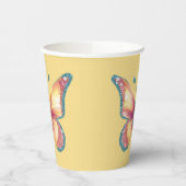 Fröhliche Schmetterling Pappbecher (Links)