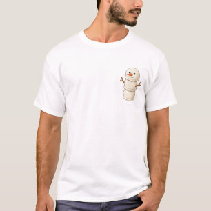 Fröhliche Schneemann-Illustration mit Karottennase T-Shirt
