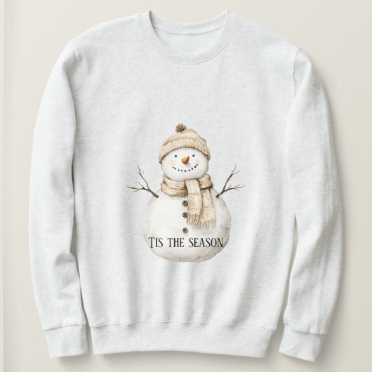 Fröhliche Schneemann Weihnachten Sweatshirt (Design vorne)