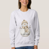 Fröhliche Schneemann Weihnachten Sweatshirt (Vorderseite)