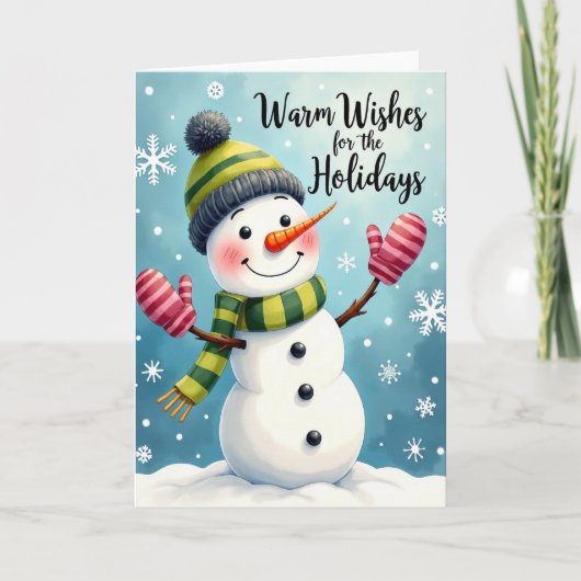 Fröhliche Schneemann-Weihnachtskarte Karte (Vorderseite)