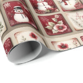 Fröhliche Schneemänner Geschenkpapier (Rolleneckpunkt)