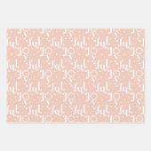 fröhliche, Schwarz-weiße und rosa Typografie Geschenkpapier Set (Vorderseite)