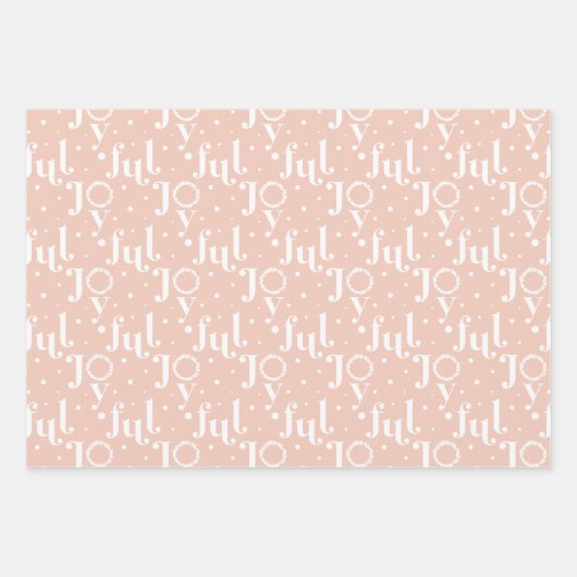 fröhliche, Schwarz-weiße und rosa Typografie Geschenkpapier Set (Vorderseite)