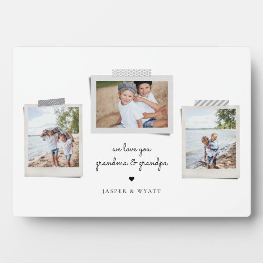 Fröhliche Sentiments Schnappschuss Foto Plaque Fotoplatte (Vorderseite)