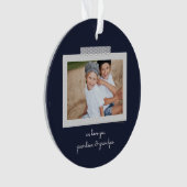 Fröhliche Sentiments Schnappschuss Ornament (Vorderseite)