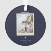 Fröhliche Sentiments Schnappschuss Ornament (Rückseite)