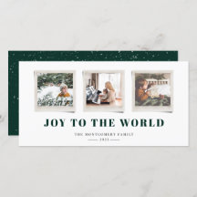 Fröhliche Sentiments Snapshot Holiday Card