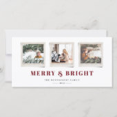 Fröhliche Sentiments Snapshot Holiday Card (Vorderseite)