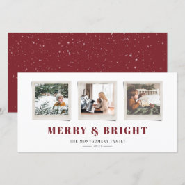 Fröhliche Sentiments Snapshot Holiday Card