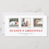 Fröhliche Sentiments Snapshot Holiday Card (Vorderseite)