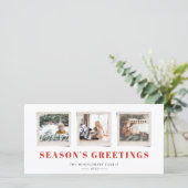 Fröhliche Sentiments Snapshot Holiday Card (Stehend Vorderseite)