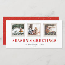 Fröhliche Sentiments Snapshot Holiday Card