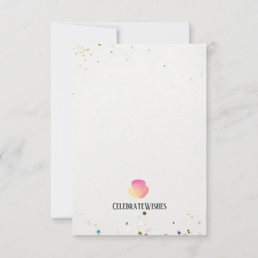 Fröhliche Siegel Grußkarte Einladung (Rückseite)